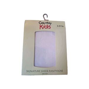 Country Kids Microfiber Signature Sheer Tights Off White Size 3-5 Years NOS New